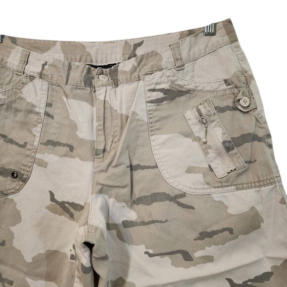 Allison Brittney Petite Camo Capri Chino Pants - Size 14P - Picture 3 of 11